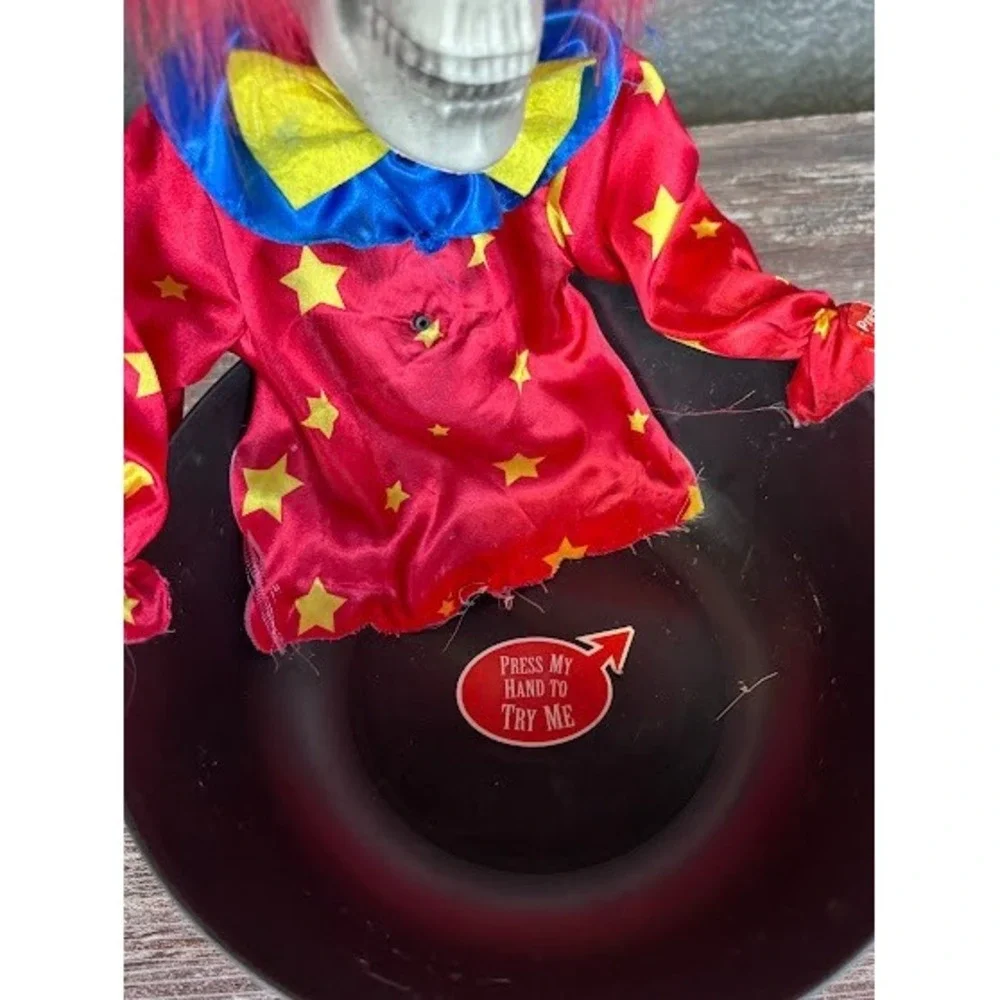 Skeleton Clown Animated Candy Bowl Halloween Trick Treat Animatronic WORKS!‎